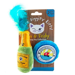 Haute Diggity Kitty by Haute Diggity Dog Kitty Clicquot (Bottle & Caviar) Crinkle Cat Toy with Catnip - 1 of 1