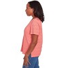 Alfred Dunner Womens Textured Chevron Lace Back Tee - 4 of 4
