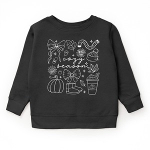 Cozy Season Coquette Icons - Toddler Graphic Sweatshirt and Youth Graphic Sweatshirt - 1 of 2