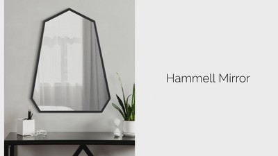 Hammell 23" x 30" Gold Geometric Heptagon Wall Mirror