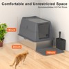 JOEJOY Stainless Steel Cat Litter Box,Double-layered 18" High Sided Cat Litter Box,Metal Litter Pan with Lid,Extra Large Litter Box with Scoop - 2 of 4