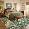 Modern Washable Area Rug - Stain Resistant Ultra Soft Night Jungle Print, Non-Slip Lightweight Floor Carpet for Living Room, Office, Nursery - 4 of 4