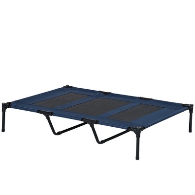 Gulches 48" x 36" Elevated Dog Bed - Portable Pet Cot with Carry Bag, Breathable Mesh & Metal Frame for Indoor/Outdoor Use in Tan