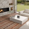 Luck Live Modern Relief Coffee Table, Extendable Glass Coffee Table 39.37-74.8 Inches - 2 of 4