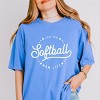 Simply Sage Market Livin' that Softball Mom Life Garment Dyed Tee - L - Flo Blue - 2 of 4