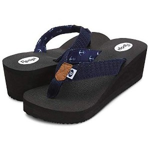 Womens Anna Wedge Yoga Mat Thong Flip Flop - 1 of 4