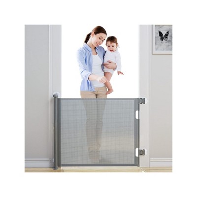 BabyBond Retractable Baby Gate for Stair and Doorway, 33" Tall, Extends up to 71" Wide,Hardware Mounting Kit