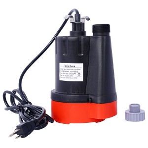 Submersible Water Pump, 1/3HP 2500GPH Thermoplastic Utility Pump Portable Electric Water Pump Sump Pump, With 10 Feet Power Cord - 1 of 4