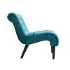 NicBex Modern Ergonomic Accent Chair, Velvet Fabric Recliner Chair with Back and Wood Legs for Living Room, Bedroom - 3 of 4