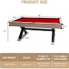 Nasitip 7 FT Pool Table with Cues, Balls, Brush & X-Leg Base, Black Cloth, Rustic Grey Finish, 84" Game Table for Home Recreation - 2 of 4