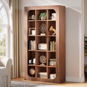 Tribesigns 70.8-Inch Tall Bookcase, 5-Tier Wood Bookshelf with 15 Open Shelves, Freestanding Storage Organizer for Living Room, Office - 1 of 4