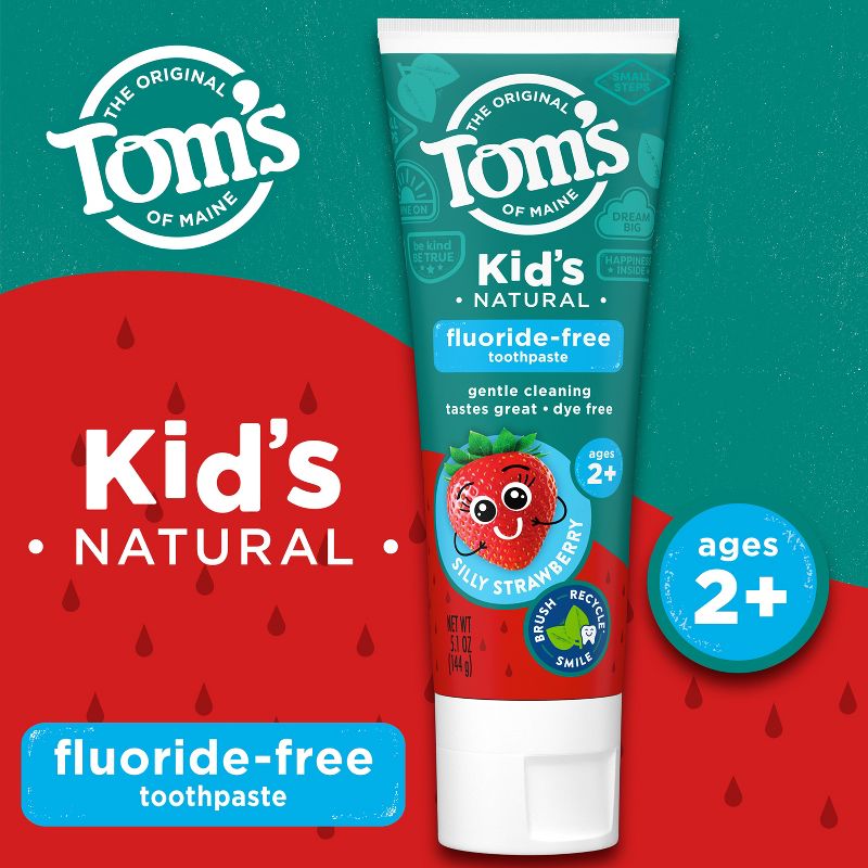 Tom's of Maine Silly Children's Fluoride-Free Toothpaste - 5.1oz, 4 of 11