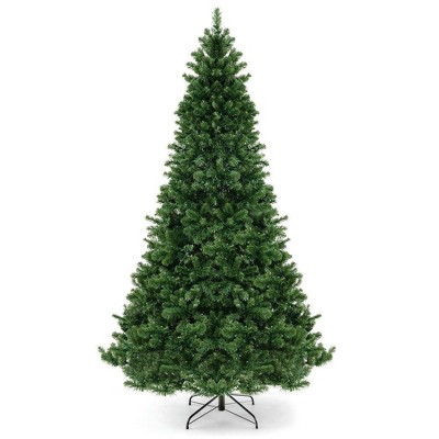 Resenkos 6-Foot Hinged Artificial Christmas Tree with Warm White LED Lights -