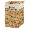 Vintiquewise Handmade Rectangular Water Hyacinth Wicker Laundry Hamper ...