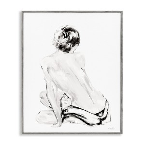 Stupell Industries Abstract Nude Portrait Black Framed Giclee Art - 1 of 4