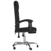 vidaXL Reclining Office Chair Black Faux Leather - 4 of 4