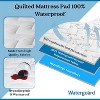 Waterguard Waterproof Quilted Mattress Pad Protector – White - 3 of 4