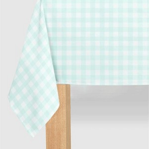 Mint Gingham Paper Tablecloth - 1 of 1
