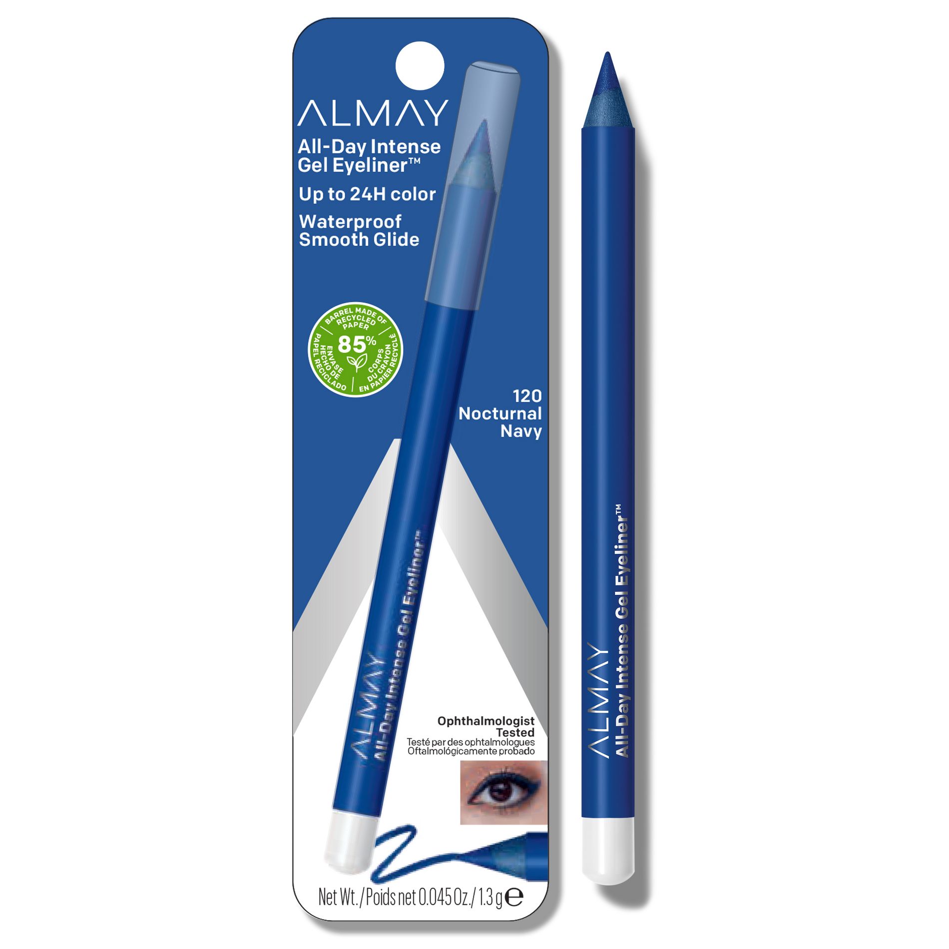 Almay All-Day Intense Waterproof Gel Eyeliner - Nocturnal Navy - 0.045oz