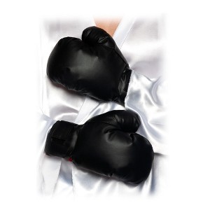 Underwraps Costumes Black Boxing Gloves Adult Costume Accessory | One Size Fits Most - 1 of 3