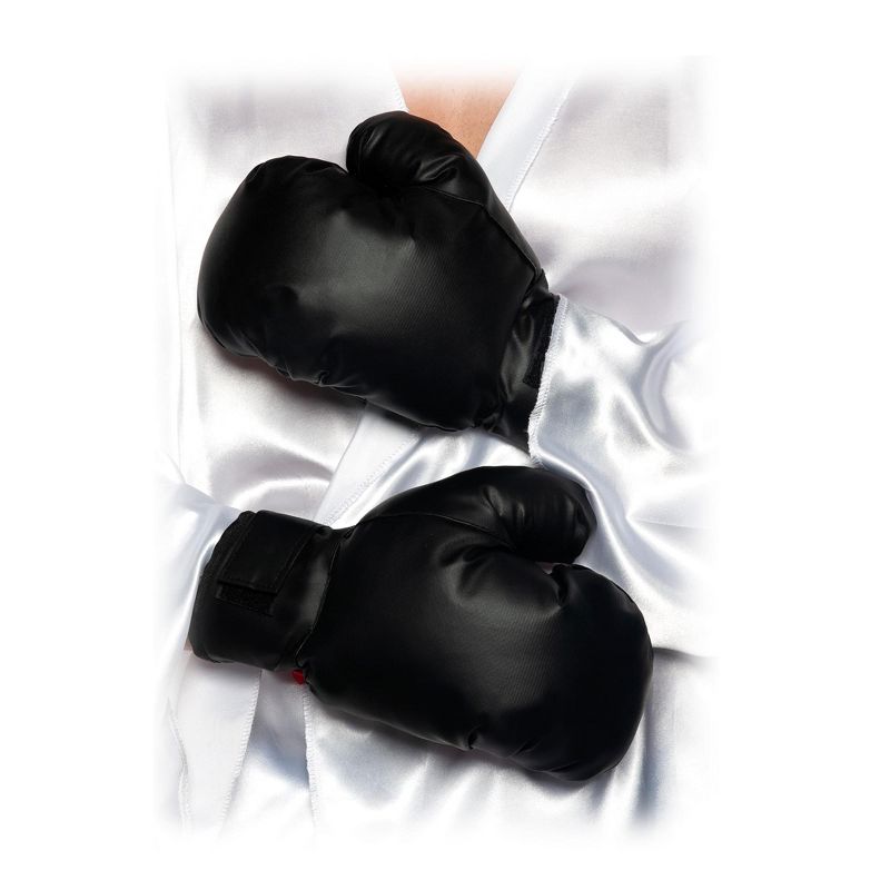 Underwraps Costumes Black Boxing Gloves Adult Costume Accessory | One Size Fits Most, 1 of 4