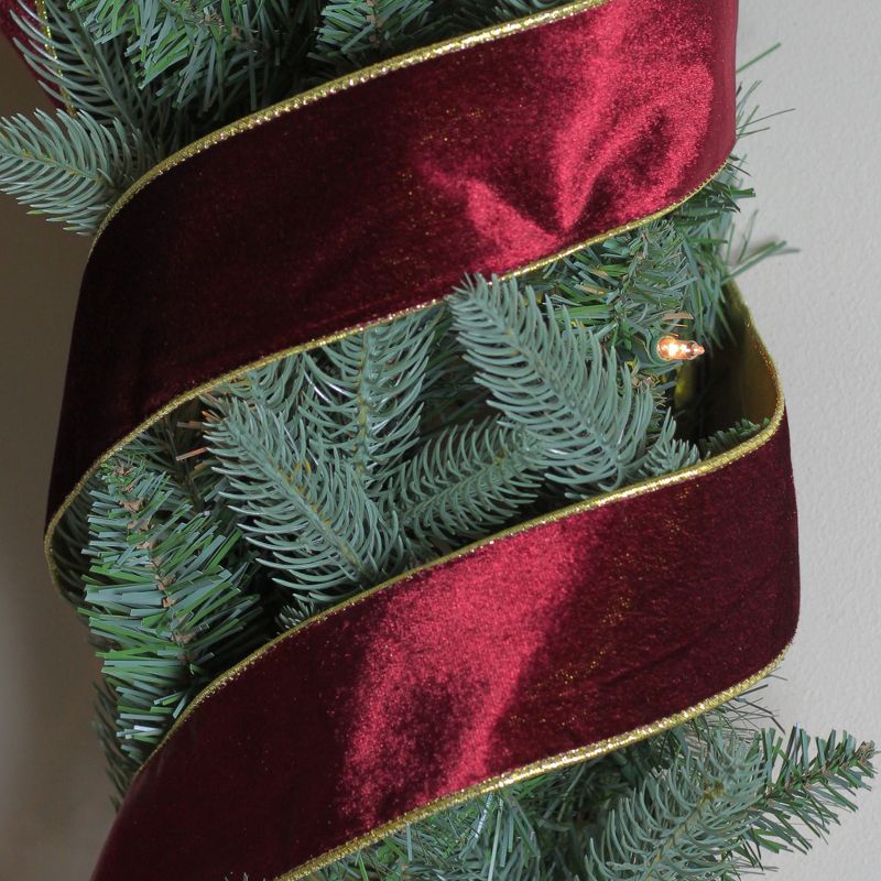 Northlight Red and Gold Wired Christmas Craft Ribbon 2.5" x 10 Yards, 3 of 4
