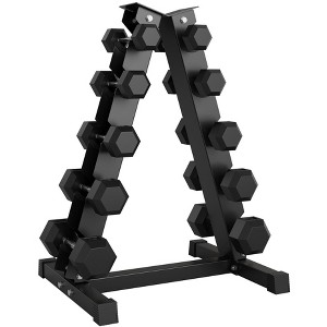Coucheta Dumbbell Rack Stand Only, Weight Rack Storage for Home Gym Dumbbells, Rubber Guard Protectors & Non-Slip Base, Heavy Duty Steel Racks - 1 of 4