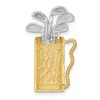 Black Bow Jewelry 14k Two Tone Gold Large 3D Golf Bag Pendant - 3 of 4