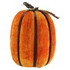 Melrose 12.5" Orange Autumn Fabric Pumpkin with Bamboo Ribs Tabletop Decoration - 3 of 3