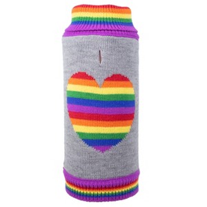 The Worthy Dog Rainbow Heart Turtleneck Pullover Sweater - 1 of 1