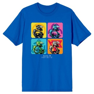 Halo Infinite Spartans Never Die Crew Neck Short Sleeve Royal Blue Men's T-shirt - 1 of 2