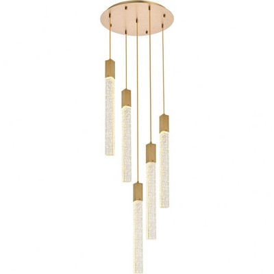Elegant Lighting Weston 5 - Light Pendant in  Satin Gold