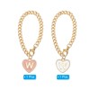 Unique Bargains Letter Heart Shape Identification Accessories Pink & White 2 Pcs - 3 of 4