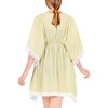 LA LEELA Women's Beachwear Summer Swim Beach Dress Cover Ups for Swimwear Women Loose Flowy Swimsuit Coverups for Women Tops Medium-Large Beige, Solid - 3 of 3