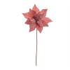 Glittered Poinsettia Flower Stem (Set of 6) - 2 of 2