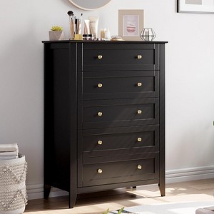 5/6/7 Drawer Wooden Dresser for Bedroom, Storage Chest of Drawers Cabinet Organizer with Anti-Tip Kit for Bedroom, Living Room, Entryway, Hallway - 1 of 4