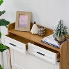 Okak Modern Wood Shoe Cabinet Organizer with 2 Drawers & 3 Folding Doors,Entryway Shoe Rack with Large Storage - 4 of 4