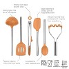 Tovolo 6pc Silicone and Stainless Kitchen Utensil Set Apricot Orange: Cooking Utensils for Adults, Hand Wash - 3 of 4