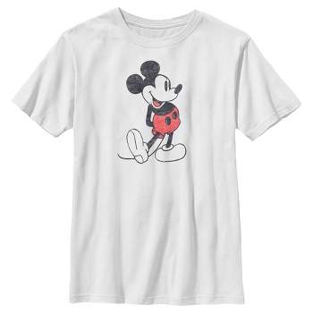 Boy's Mickey & Friends Distressed Mickey Mouse Pose T-Shirt