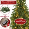 Casafield Pencil Pre-Lit Alpine Fir Realistic Artificial Holiday Christmas Tree with Metal Stand - 2 of 4