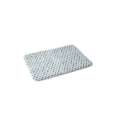 Ninola Design Color Palette Blue Memory Foam Bath Mat Blue - Deny Designs