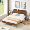 NicBex Bed Frame with Charging Station and Metal Slats Support for Adults - 3 of 4