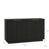 55" Modern Sideboard Buffet Cabinet with Adjustable Shelves, Large Accent Console Table for Dining Room-3irtyhousy - 4 of 4