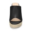 Allegra K Women's Open Toe Padded Insole Slip-on Platform Espadrille Sandals - 2 of 4