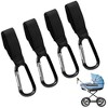Maplefield Baby Stroller Hooks with Large Carabiner Clip - 4 Pack - Great for Organizing Diaper Bags, Purses, and Shopping Bags - 2 of 4