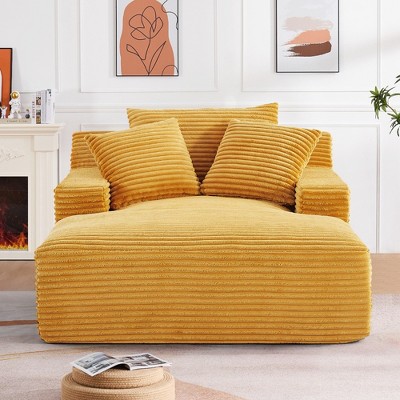 Whisen Oversized Chaise Lounge with Full Foam Cushion