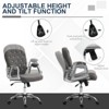 RISOKEYS Home Office Chair: Stylish Button-Tufted Desk Chair with Adjustable Height, 360° Swivel Wheels & Padded Armrests -for Home Office - 4 of 4
