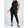 ELOQUII Women's Plus Size Faux Suede Sleeveless Top - 4 of 4