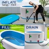 SereneLife Inflatable Cold Plunge Tub - 150 Gallon, Insulated Ice Bath Therapy Pod with Lid, Hand Pump, Storage Bag, and EVA Floor Mat (Blue) - 2 of 4