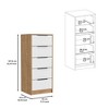 42'' H Wood Vertical dressers with Five Drawers, Modern Design, and Compact Space Storage - 2 of 4